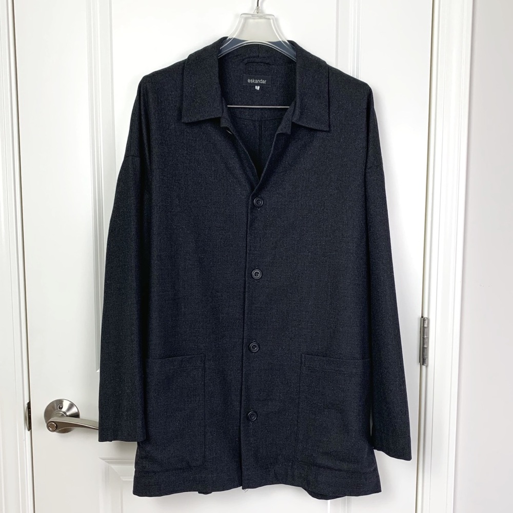 Eskandar Black Jacket Wool Cashmere 1